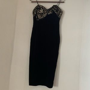 Black velvet dress